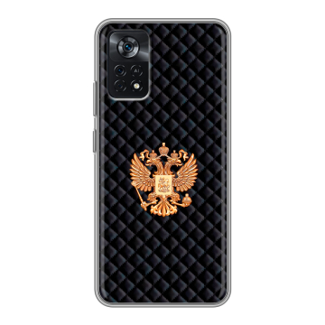 Силиконовый чехол на Xiaomi Poco X4 Pro 5G с принтом Герб России принт