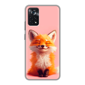 Силиконовый чехол на Xiaomi Poco X4 Pro 5G с принтом милая лиса Силиконовый чехол на Xiaomi Poco X4 Pro 5G с принтом милая лиса