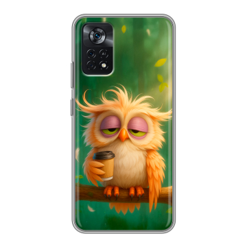 Силиконовый чехол на Xiaomi Poco X4 Pro 5G с принтом сова