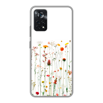 Силиконовый чехол на Xiaomi Poco X4 Pro 5G с принтом цветы