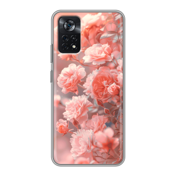 Силиконовый чехол на Xiaomi Poco X4 Pro 5G с принтом Розы цветы Силиконовый чехол на Xiaomi Poco X4 Pro 5G с принтом Розы цветы