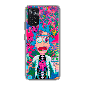 Силиконовый чехол на Xiaomi Poco X4 Pro 5G с принтом Рик и Морти Rick Morty