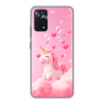 Силиконовый чехол на Xiaomi Poco X4 Pro 5G с принтом Единорог