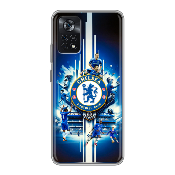 Силиконовый чехол на Xiaomi Poco X4 Pro 5G с принтом Chelsea Челси Силиконовый чехол на Xiaomi Poco X4 Pro 5G с принтом Chelsea Челси