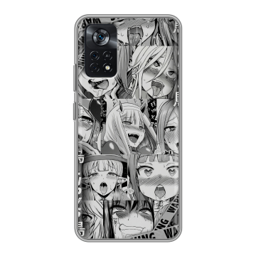 Силиконовый чехол на Xiaomi Poco X4 Pro 5G с принтом Ahegao Ахегао Аниме Силиконовый чехол на Xiaomi Poco X4 Pro 5G с принтом Ahegao Ахегао Аниме