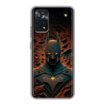 Силиконовый чехол на Xiaomi Poco X4 Pro 5G с принтом Batman Бэтмен Силиконовый чехол на Xiaomi Poco X4 Pro 5G с принтом Batman Бэтмен