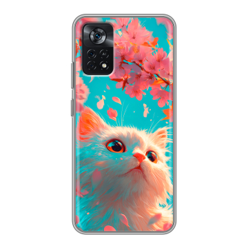 Силиконовый чехол на Xiaomi Poco X4 Pro 5G с принтом Красивый кот Силиконовый чехол на Xiaomi Poco X4 Pro 5G с принтом Красивый кот