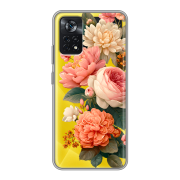 Силиконовый чехол на Xiaomi Poco X4 Pro 5G с принтом цветы Силиконовый чехол на Xiaomi Poco X4 Pro 5G с принтом цветы