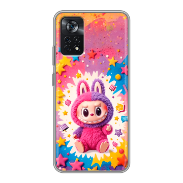 Силиконовый чехол на Xiaomi Poco X4 Pro 5G с принтом Labubu Лабубу Силиконовый чехол на Xiaomi Poco X4 Pro 5G с принтом Labubu Лабубу