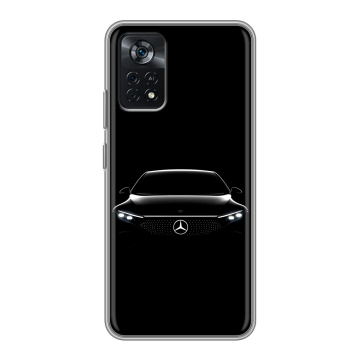 Силиконовый чехол на Xiaomi Poco X4 Pro 5G с принтом Mercedes Мерседес