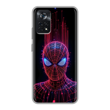 Силиконовый чехол на Xiaomi Poco X4 Pro 5G с принтом Spiderman Человек паук