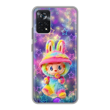 Силиконовый чехол на Xiaomi Poco X4 Pro 5G с принтом Labubu Лабубу
