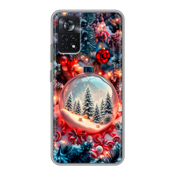Силиконовый чехол на Xiaomi Poco X4 Pro 5G с принтом Новый год Силиконовый чехол на Xiaomi Poco X4 Pro 5G с принтом Новый год