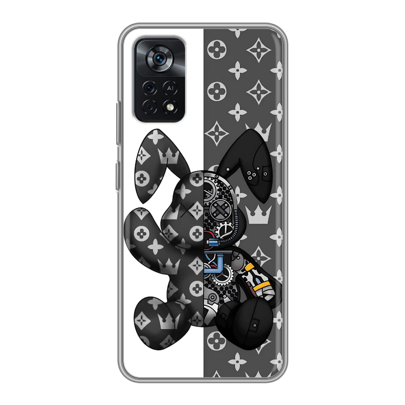 Силиконовый чехол на Xiaomi Poco X4 Pro 5G с принтом Луи робот Силиконовый чехол на Xiaomi Poco X4 Pro 5G с принтом Луи робот