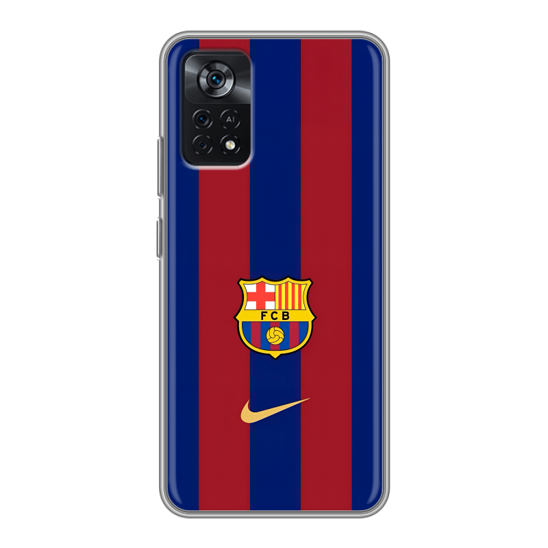 Силиконовый противоударный чехол на Xiaomi Poco X4 Pro 5G с принтом Барселона Barcelona Силиконовый противоударный чехол на Xiaomi Poco X4 Pro 5G с принтом Барселона Barcelona