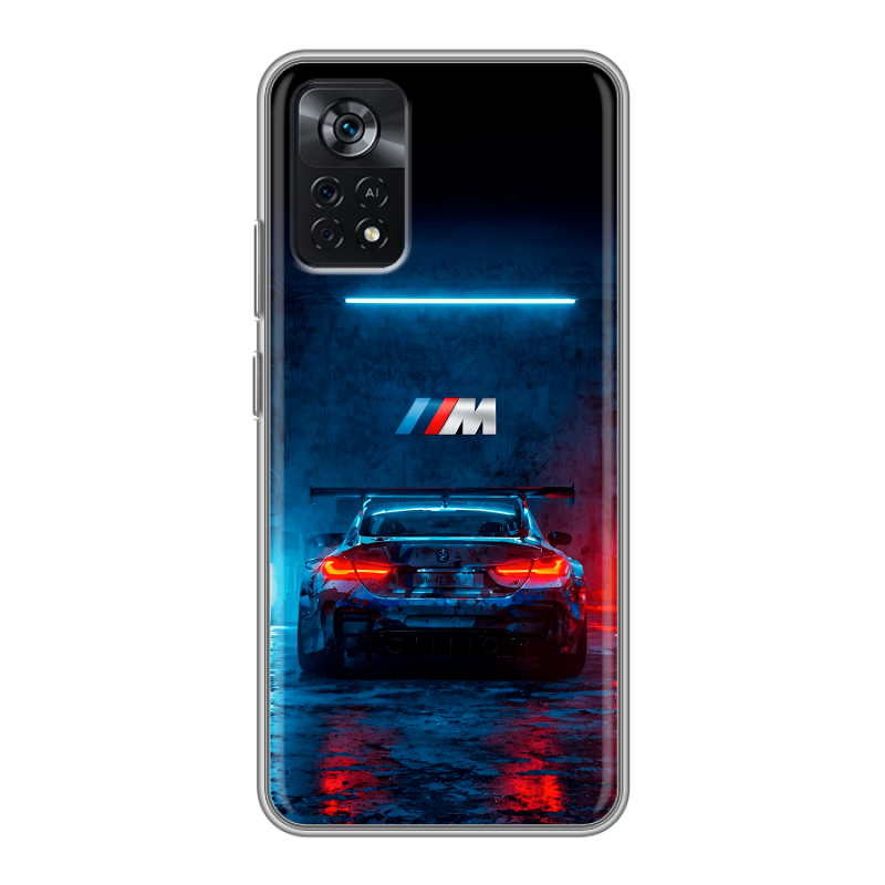 Силиконовый противоударный чехол на Xiaomi Poco X4 Pro 5G с принтом BMW БМВ Силиконовый противоударный чехол на Xiaomi Poco X4 Pro 5G с принтом BMW БМВ