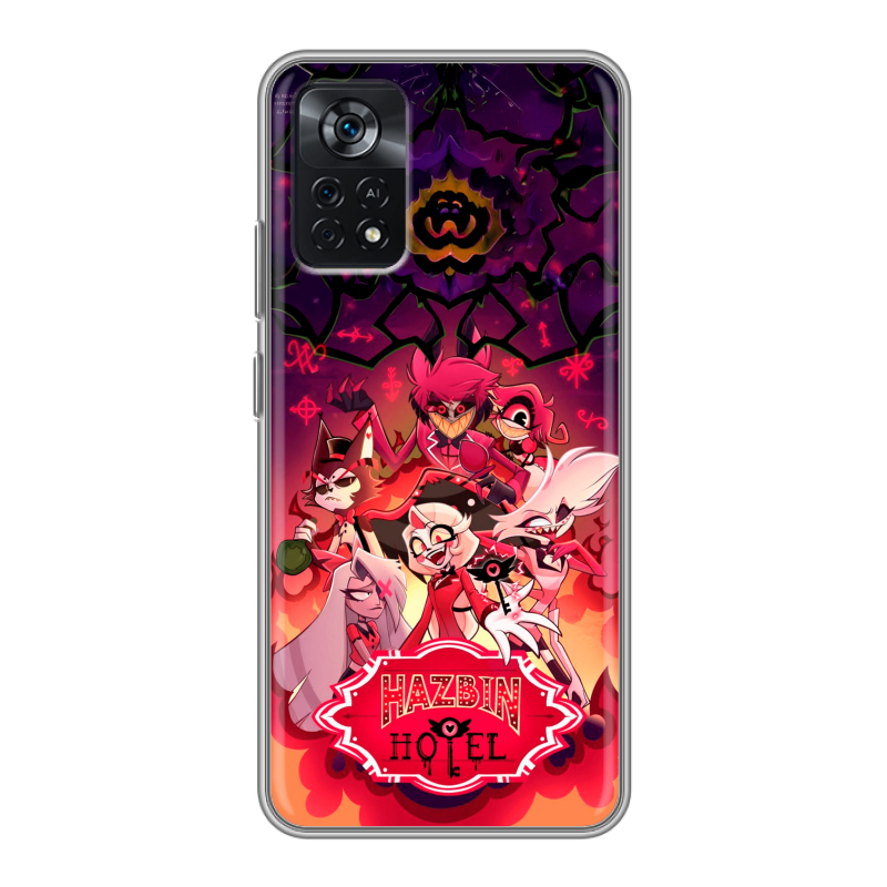 Силиконовый чехол на Xiaomi Poco X4 Pro 5G с принтом Hazbin Hotel Отель Хазбин Силиконовый чехол на Xiaomi Poco X4 Pro 5G с принтом Hazbin Hotel Отель Хазбин