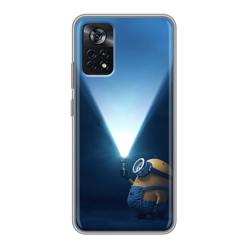 Силиконовый чехол на Xiaomi Poco X4 Pro 5G с принтом Миньоны Силиконовый чехол на Xiaomi Poco X4 Pro 5G с принтом Миньоны