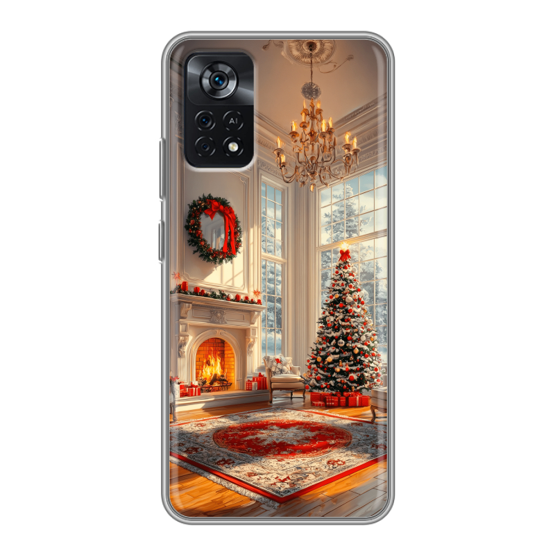 Силиконовый чехол на Xiaomi Poco X4 Pro 5G с принтом Новый год Силиконовый чехол на Xiaomi Poco X4 Pro 5G с принтом Новый год