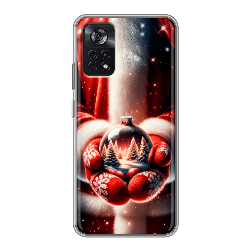 Силиконовый чехол на Xiaomi Poco X4 Pro 5G с принтом Новый год Силиконовый чехол на Xiaomi Poco X4 Pro 5G с принтом Новый год