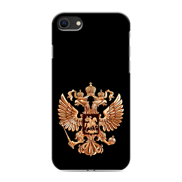 Силиконовый чехол на Iphone SE (2022) с принтом Герб России золотой Силиконовый чехол на Iphone SE (2022) с принтом Герб России золотой