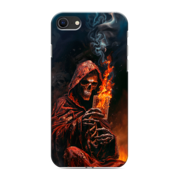 Силиконовый чехол на Iphone SE (2022) с принтом Скелет и карты