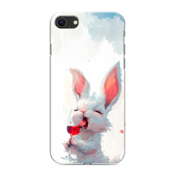 Силиконовый чехол на Iphone SE (2022) с принтом кролик зайчик