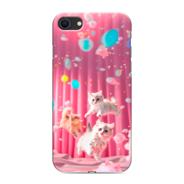 Силиконовый чехол на Iphone SE (2022) с принтом милые котики