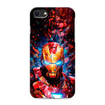 Силиконовый чехол на Iphone SE (2022) с принтом Железный человек Ironman