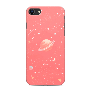 Силиконовый чехол на Iphone SE (2022) с принтом Розовый космос