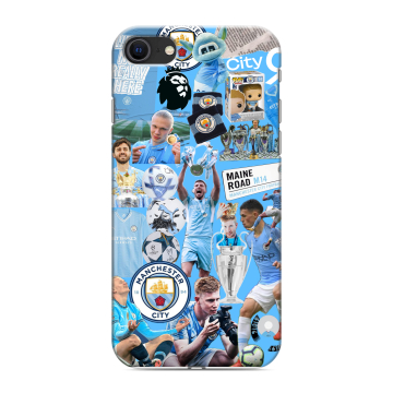 Силиконовый чехол на Iphone SE (2022) с принтом Man City Манчестер Сити Силиконовый чехол на Iphone SE (2022) с принтом Man City Манчестер Сити