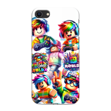 Силиконовый чехол на Iphone SE (2022) с принтом Roblox Роблокс