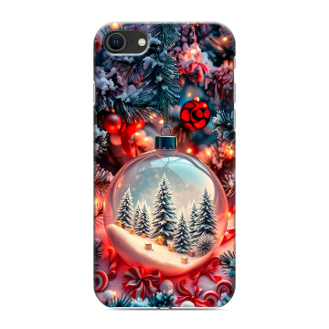 Силиконовый чехол на Iphone SE (2022) с принтом Новый год Силиконовый чехол на Iphone SE (2022) с принтом Новый год