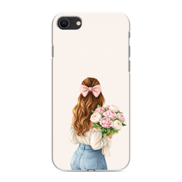 Силиконовый чехол на Iphone SE (2022) с принтом женский