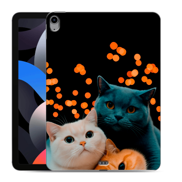 Силиконовый чехол на планшета Ipad Air (2022) с принтом Кошки