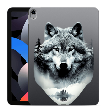 Силиконовый чехол на Ipad Air (2022) с принтом Волк в лесу