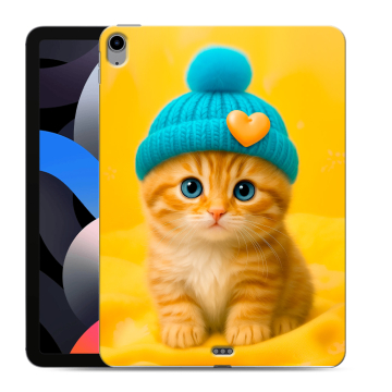 Силиконовый чехол на Ipad Air (2022) с принтом Котенок в шапке
