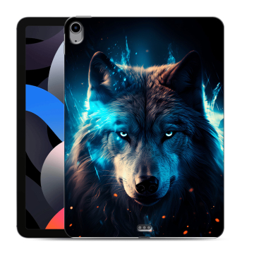 Силиконовый чехол на Ipad Air (2022) с принтом Волк ночной Силиконовый чехол на Ipad Air (2022) с принтом Волк ночной