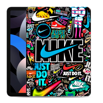 Силиконовый чехол на Ipad Air (2022) с принтом найк nike черный