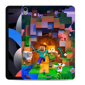 Силиконовый чехол на Ipad Air (2022) с принтом Майнкрафт Minecraft