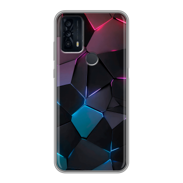 Силиконовый чехол на TCL 20B с принтом Геометрия неона Силиконовый чехол на TCL 20B с принтом Геометрия неона