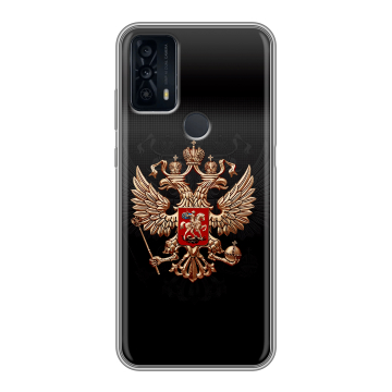Силиконовый чехол на TCL 20B с принтом Герб России Силиконовый чехол на TCL 20B с принтом Герб России