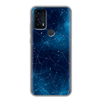 Силиконовый чехол на TCL 20B с принтом Космос звезды Силиконовый чехол на TCL 20B с принтом Космос звезды