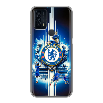 Силиконовый чехол на TCL 20B с принтом Chelsea Челси Силиконовый чехол на TCL 20B с принтом Chelsea Челси