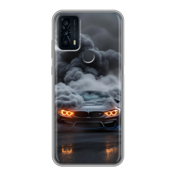 Силиконовый чехол на TCL 20B с принтом BMW БМВ