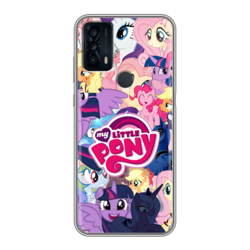 Силиконовый чехол на TCL 20B с принтом My little pony Дружба чудо Силиконовый чехол на TCL 20B с принтом My little pony Дружба чудо