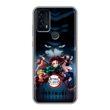 Силиконовый чехол на TCL 20B с принтом Demon Slayer Клинок рассекающий демонов