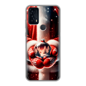 Силиконовый чехол на TCL 20B с принтом Новый год Силиконовый чехол на TCL 20B с принтом Новый год