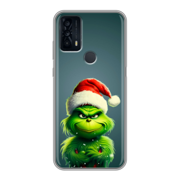 Силиконовый чехол на TCL 20B с принтом Новый год