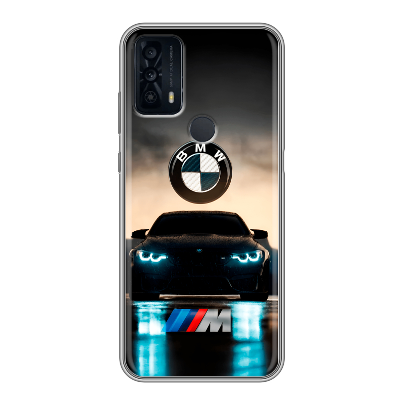 Силиконовый чехол на TCL 20B с принтом БМВ BMW Силиконовый чехол на TCL 20B с принтом БМВ BMW